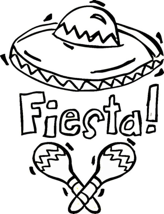 Color a cinco de mayo fiesta worksheets