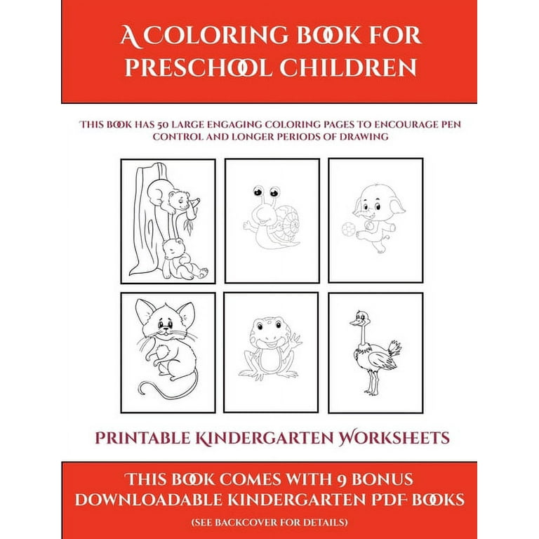 Printable kindergarten worksheets printable kindergarten worksheets a coloring book for preschool children this book has extra