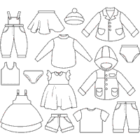 Kids clothing coloring pages