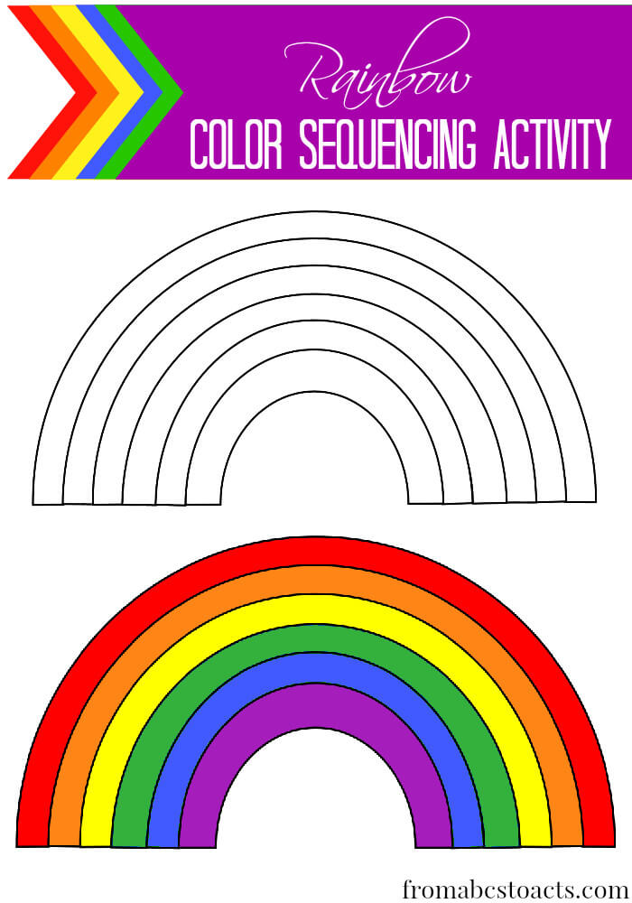 Rainbow color sequencing activity