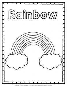 Free printable rainbow coloring pages