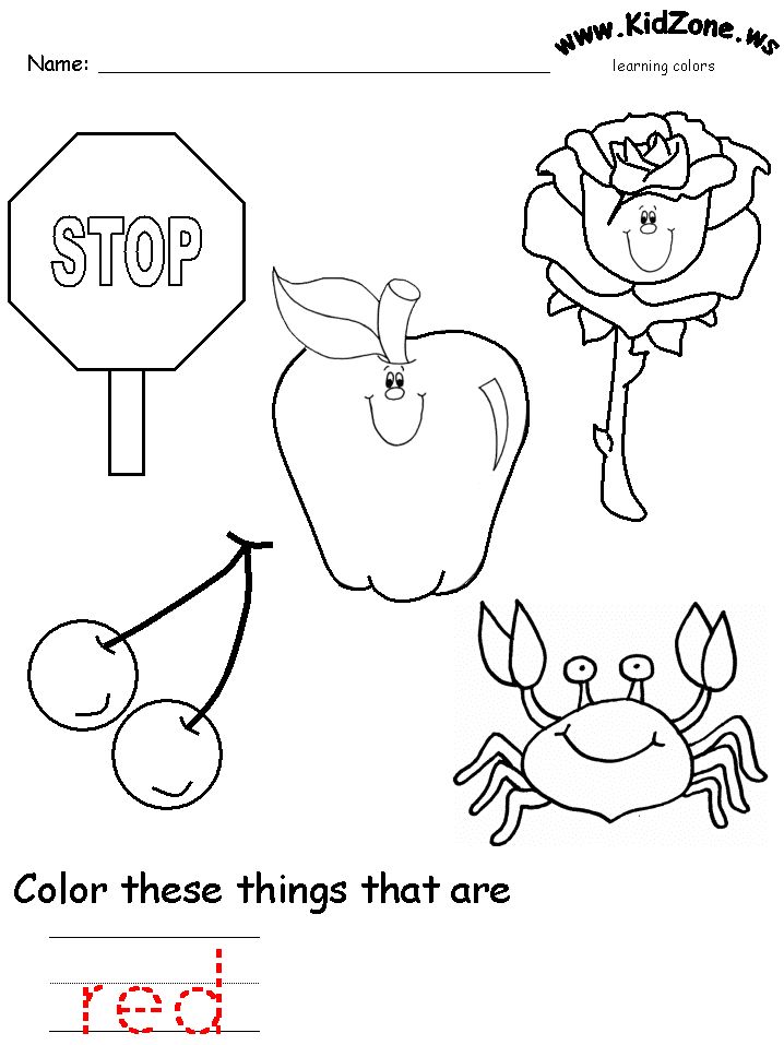 Preschool color activities color worksheets for preschool color red activities