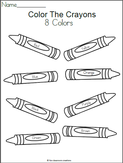 Color the crayons