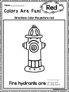 Red colors are fun printable worksheets preschool