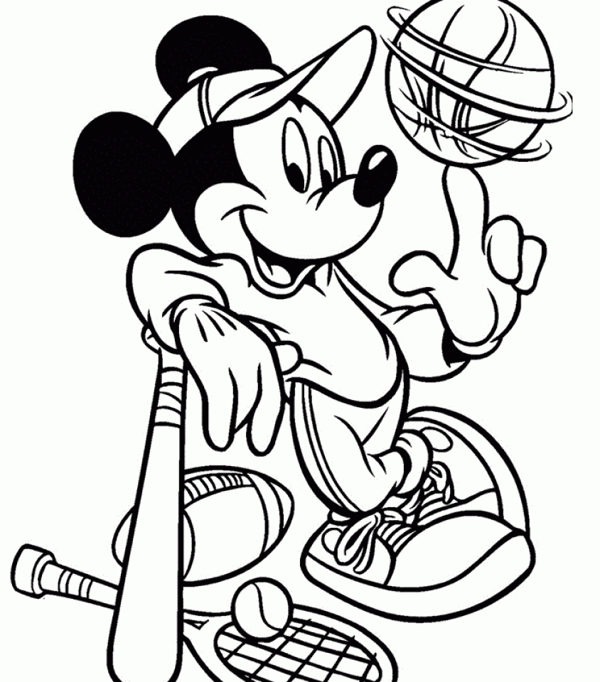 Free printable sports coloring pages