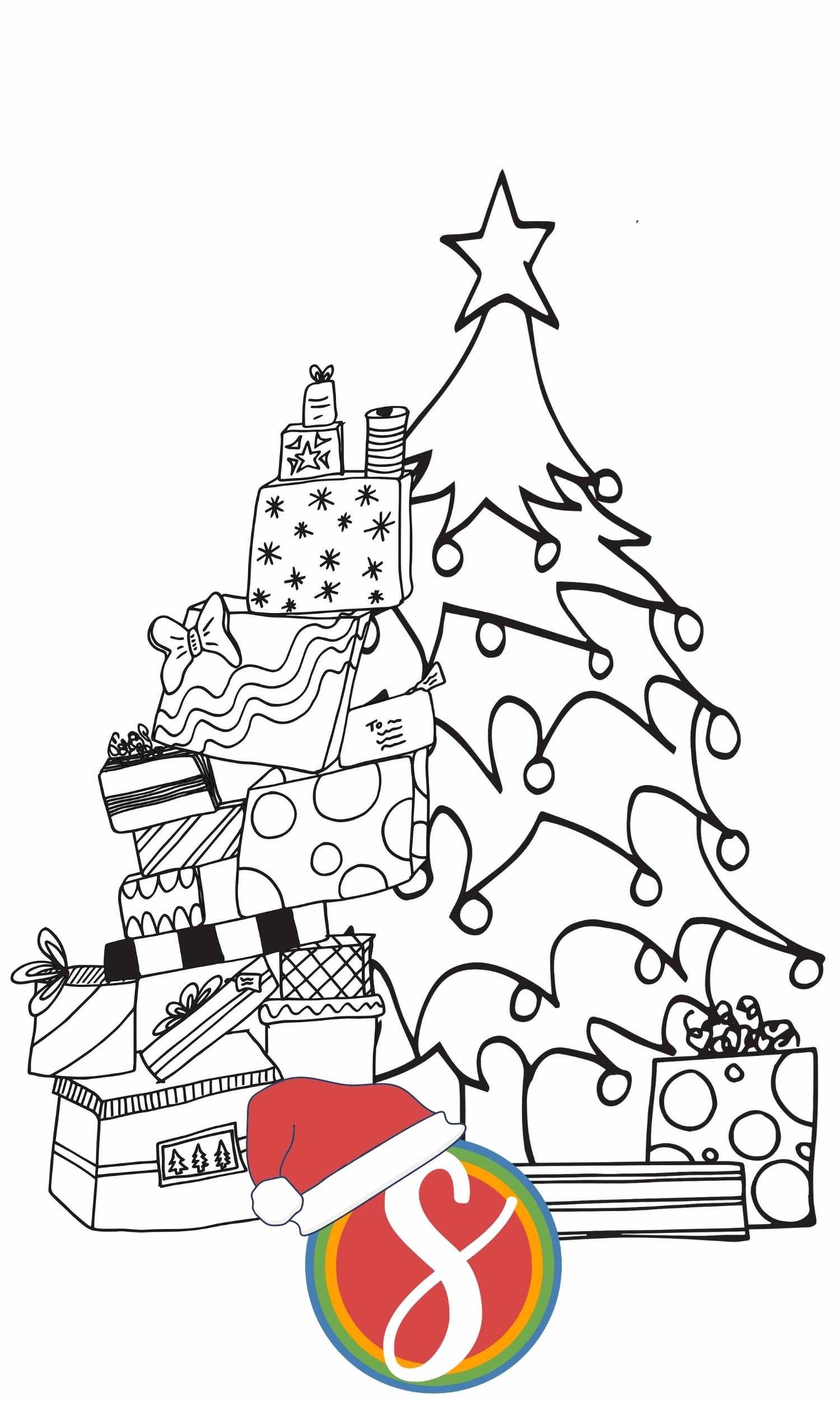 Free christmas presents coloring pages â stevie doodles
