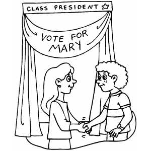 Students president elections coloring sheet