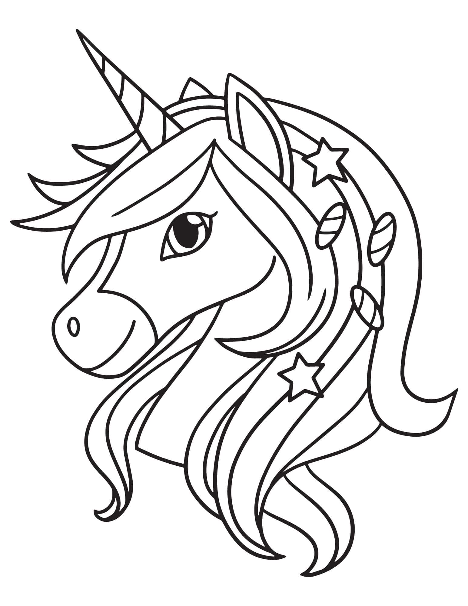 Magical unicorn coloring pages for kids and adults