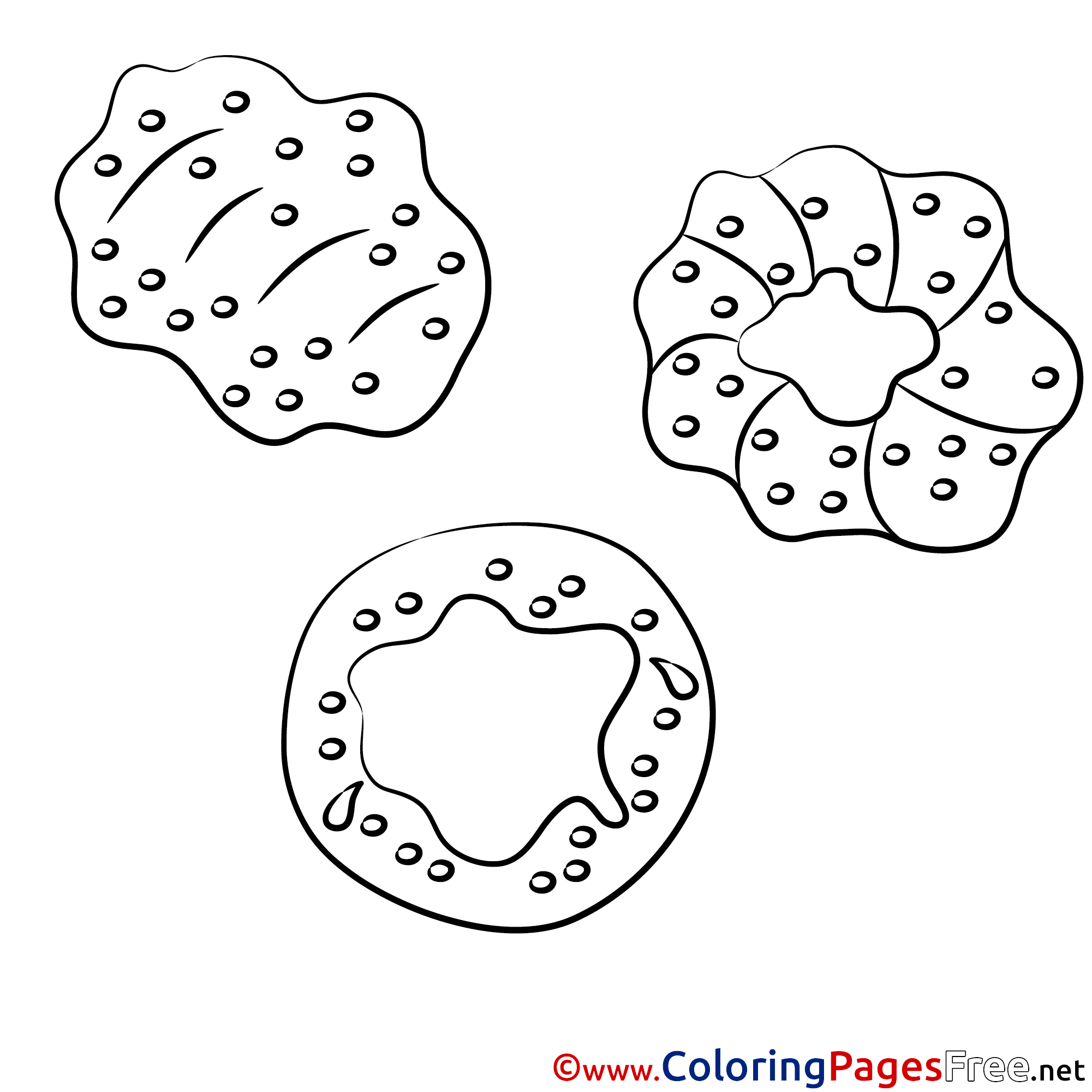 Pretzel coloring pages for free