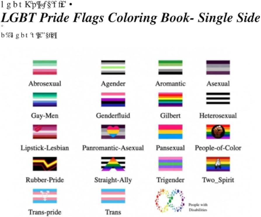 Lgbt pride flags loring book