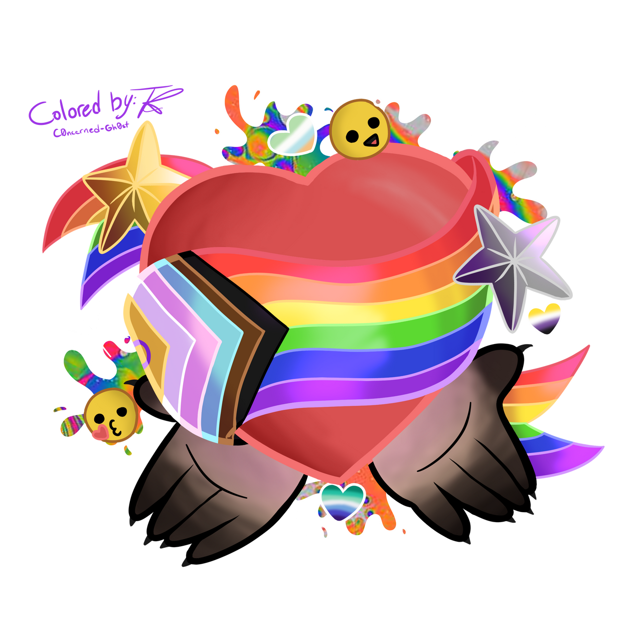 Da pride heart coloring page by cncerned