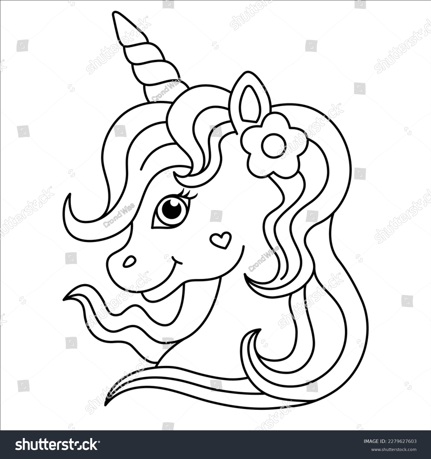 Black white unicorn royalty