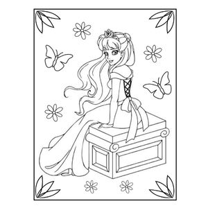 Princess coloring book cute coloring pages for girls kids ages
