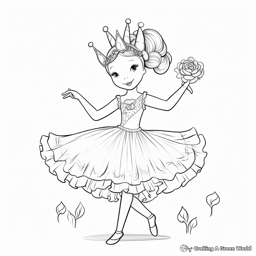 Unicorn ballerina coloring pages