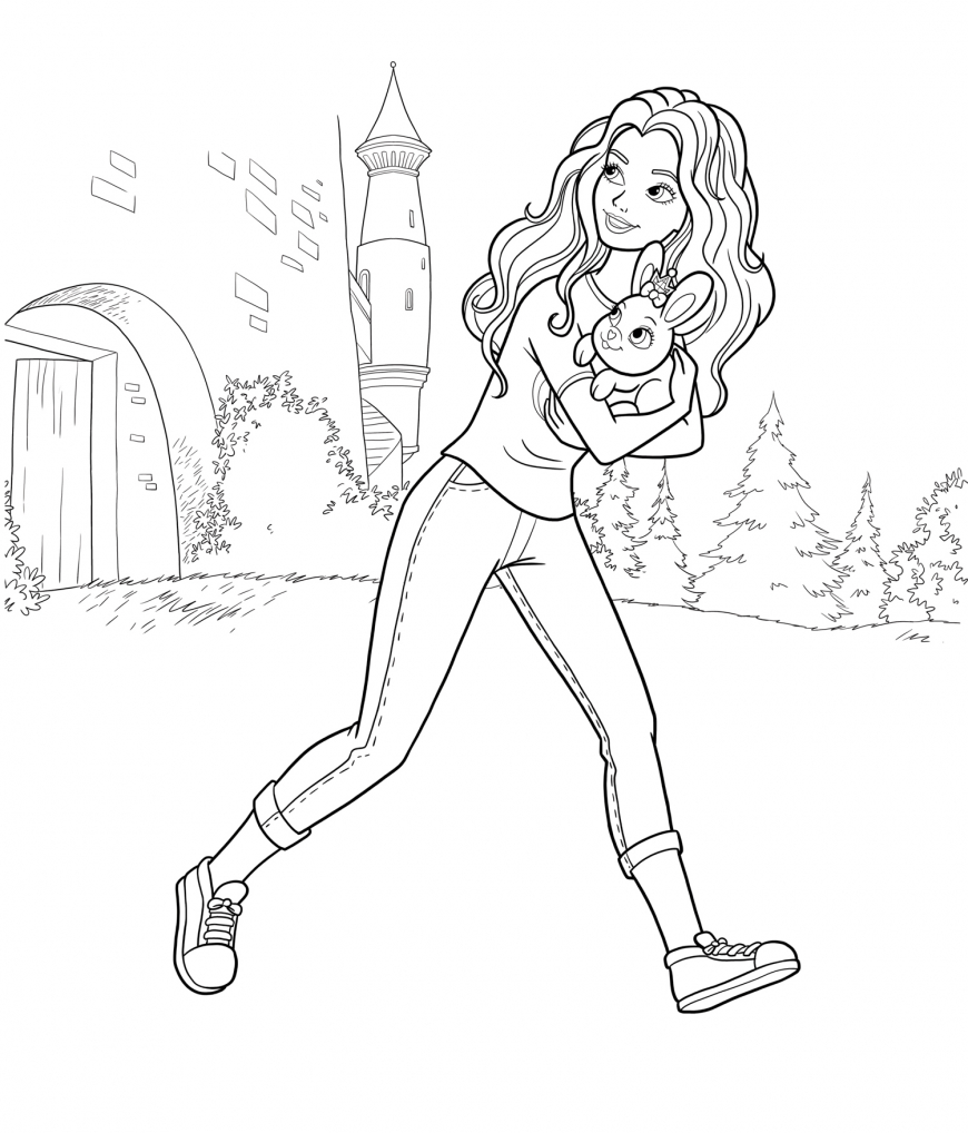 Barbie princess adventure coloring pages
