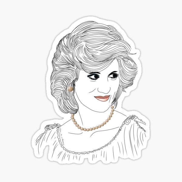 Princess diana sticker for sale by thehues
