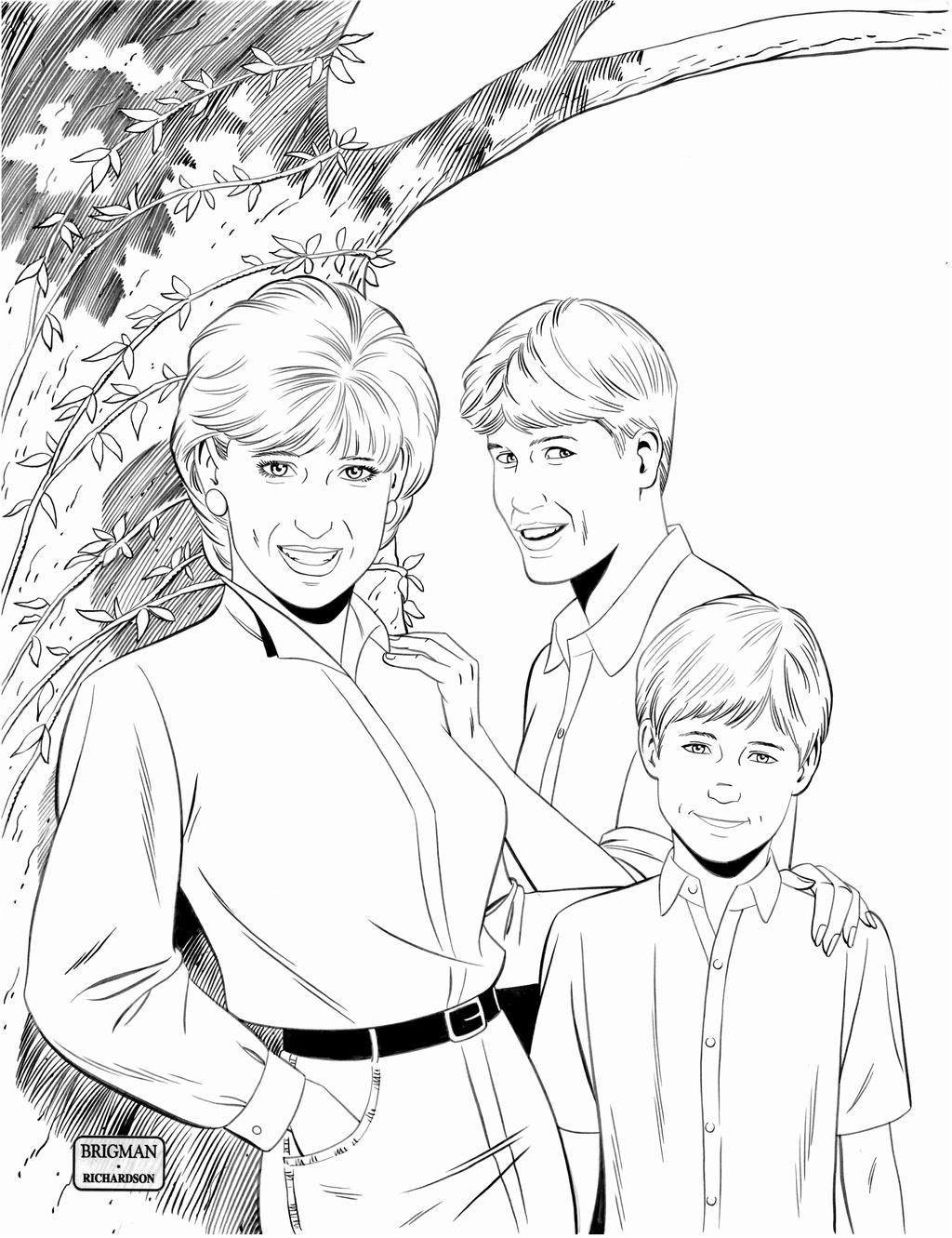 Princess diana and sons by june brigman by curiousever on