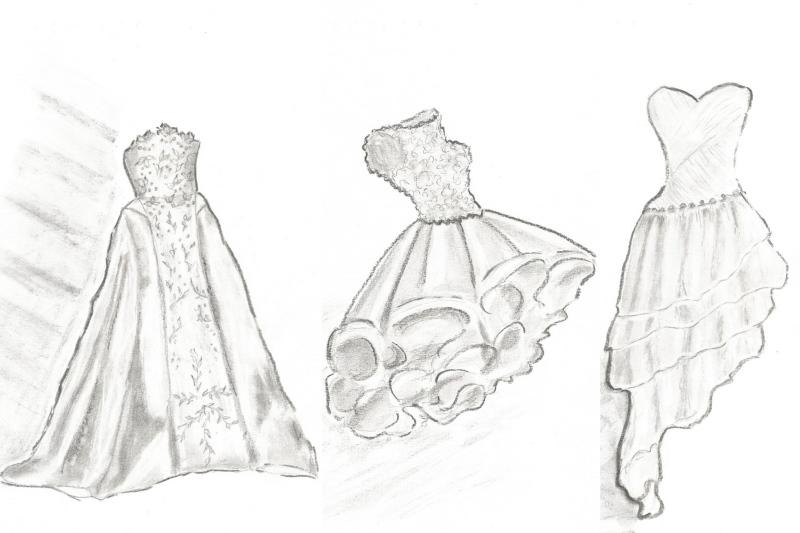Dresses coloring pages
