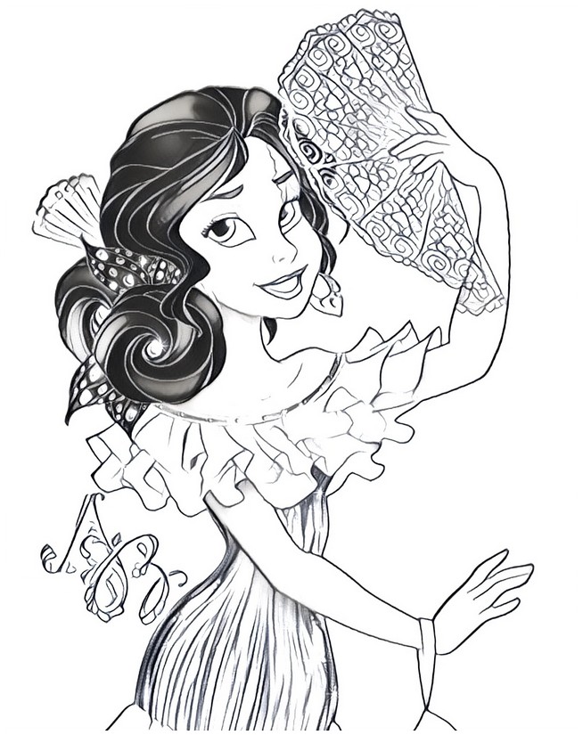 Coloring page elena of avalor