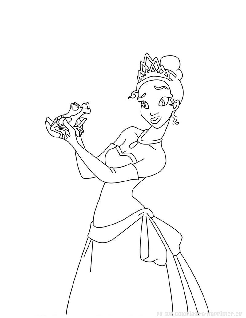 The princess and the frog coloring pages to download