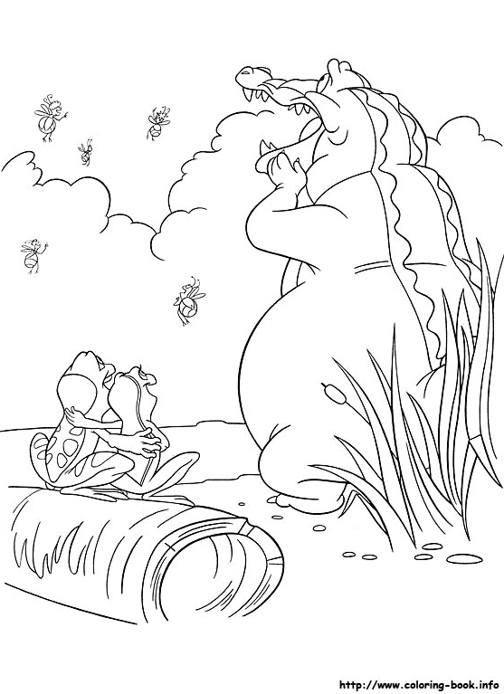 Princess and the frog coloring pages printable for free download