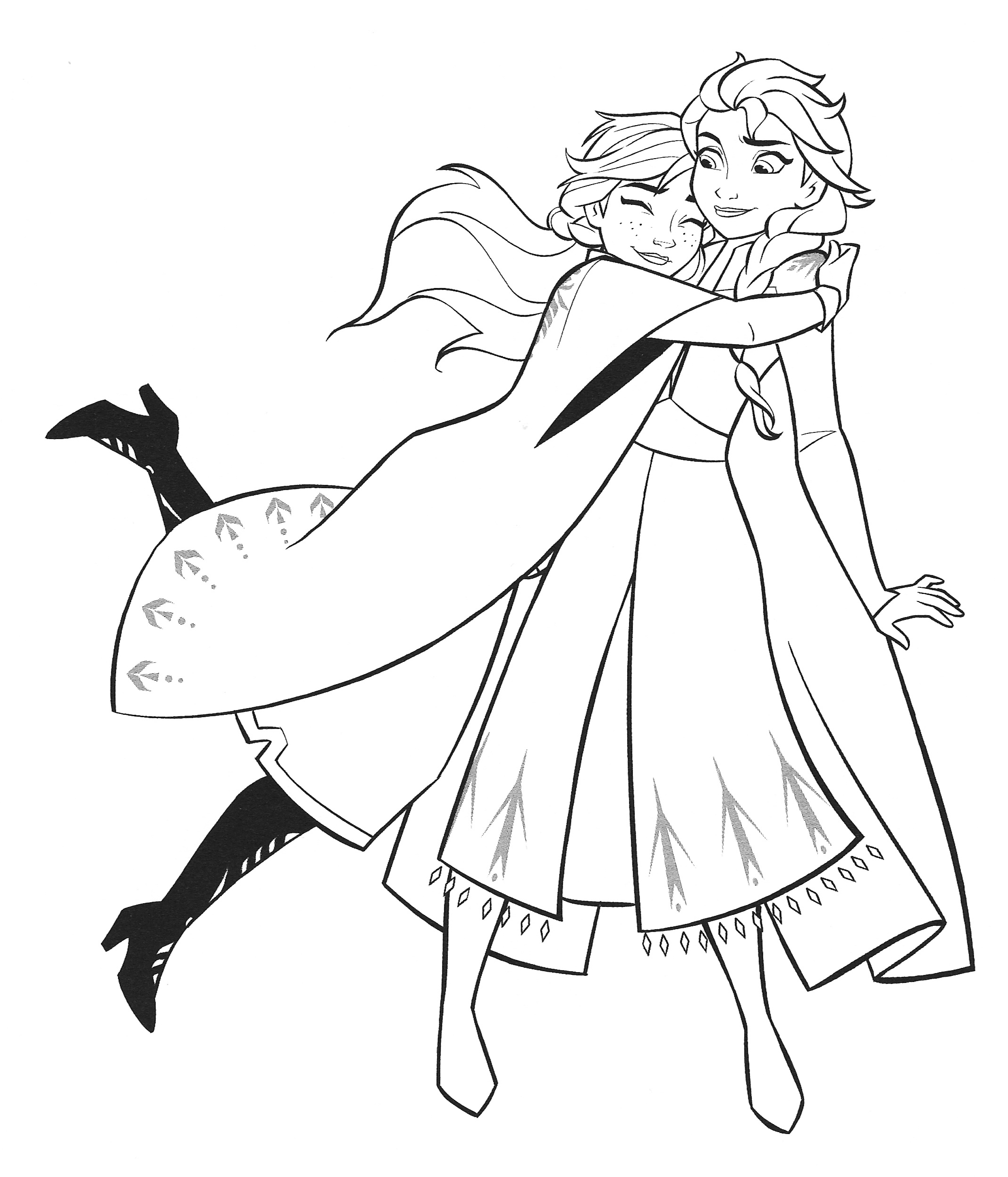 Frozen elsa and anna coloring pages