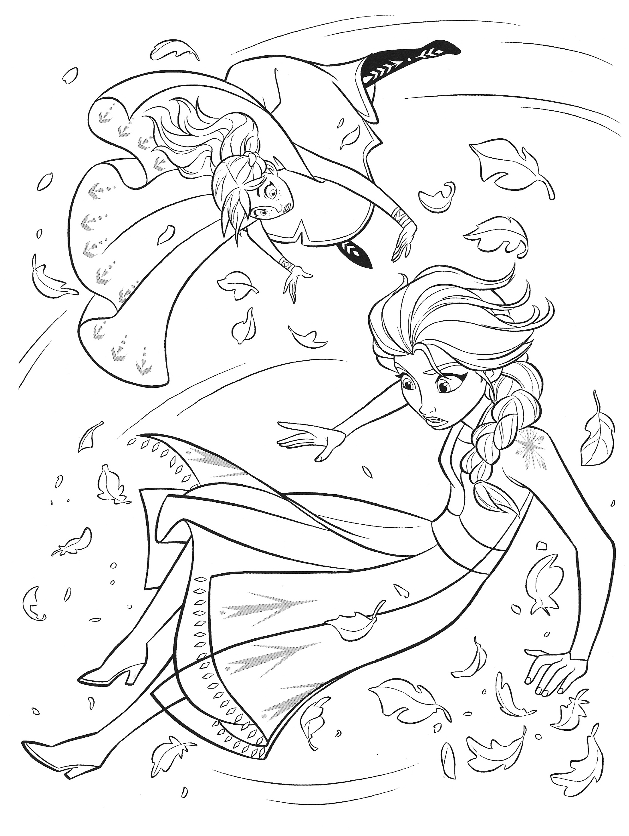 Frozen elsa and anna coloring pages