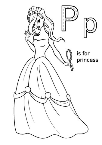 Filep is for princess coloring pagepdf