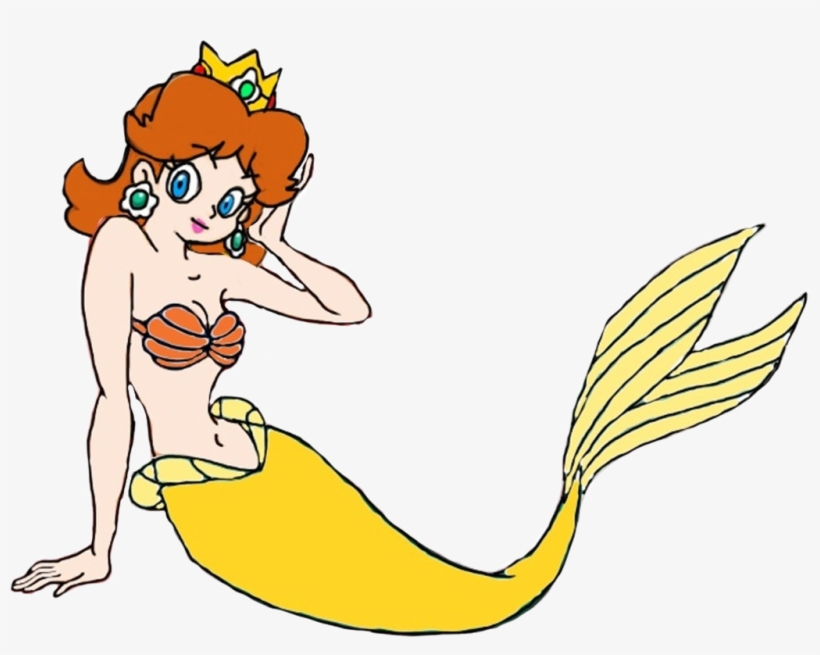 Princess daisy as a mermaid by darthraner