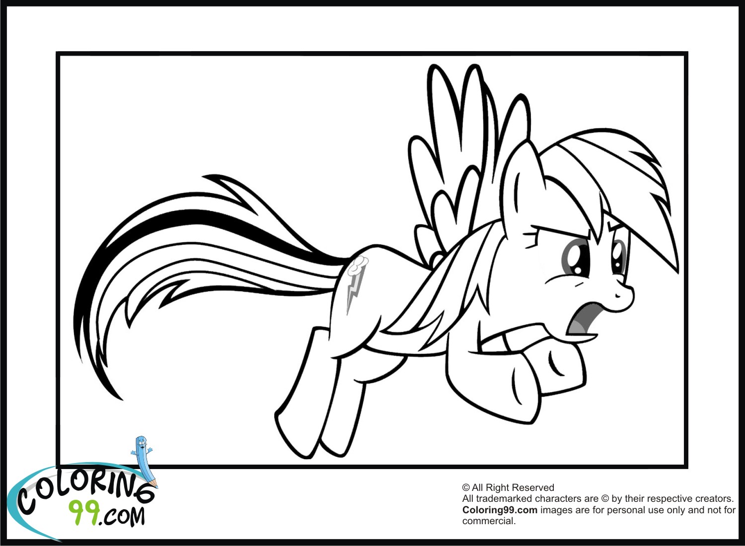 Rainbow dash coloring pages minister coloring