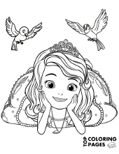 Princess coloring page for girls
