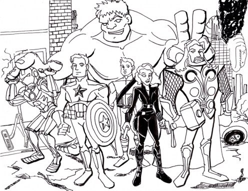 Free printable avengers coloring pages