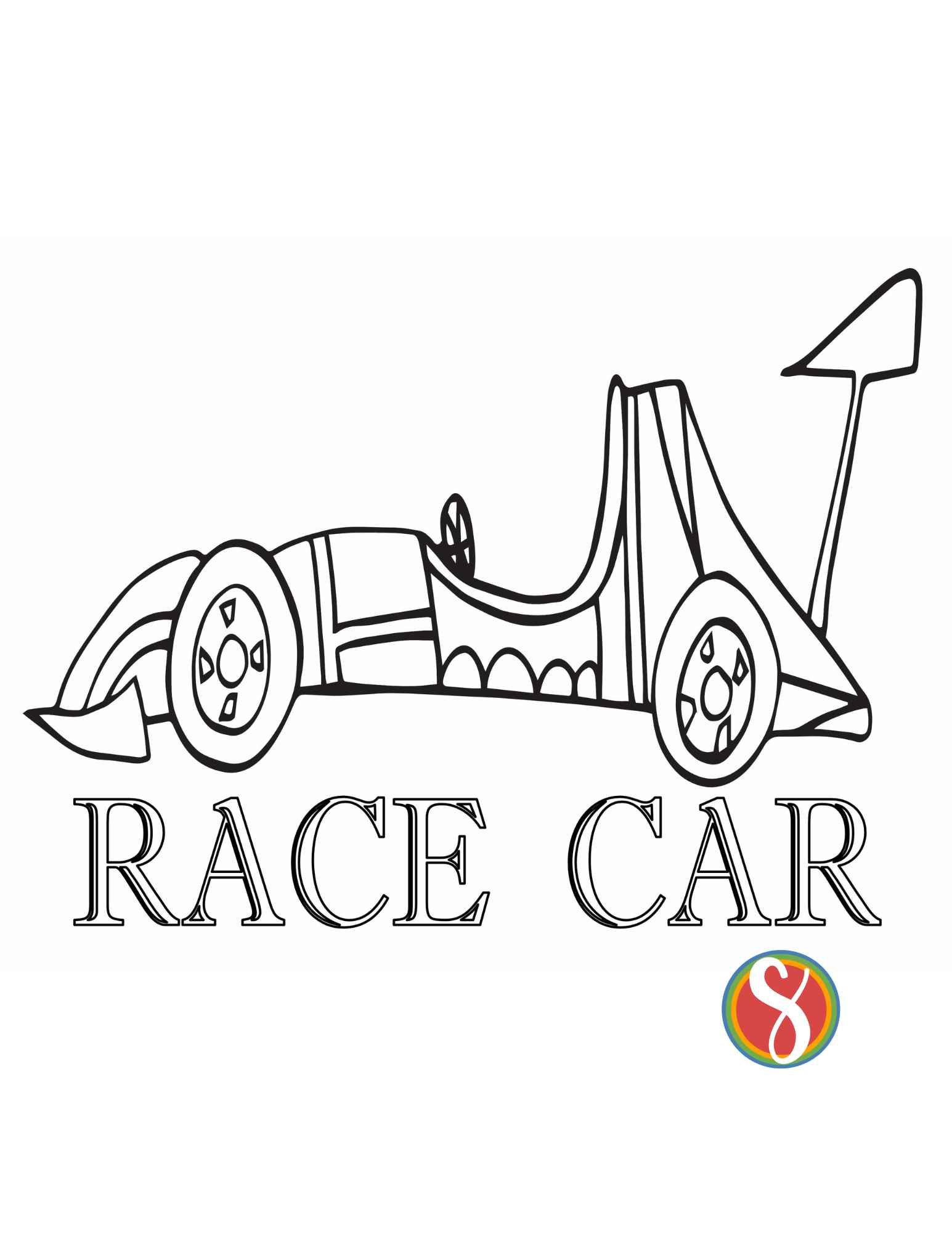 Free simple car coloring pages â stevie doodles