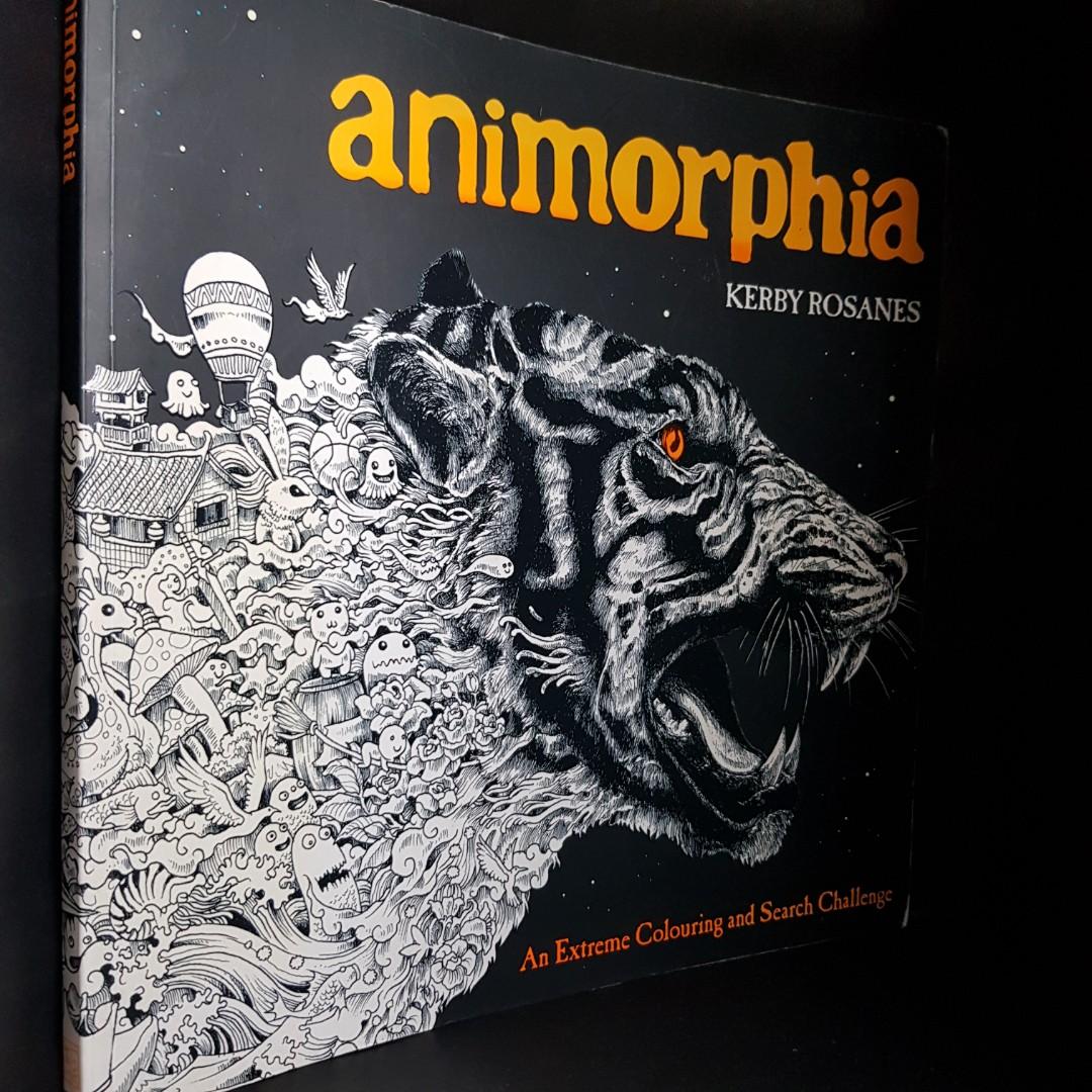 Animoria coloring book kerby rosanes hobbies toys stationary craft art prints on