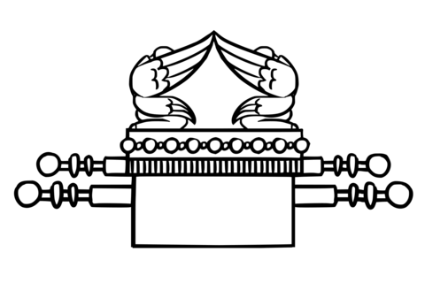Vintage ark of the covenant isolated coloring page free printable coloring pages