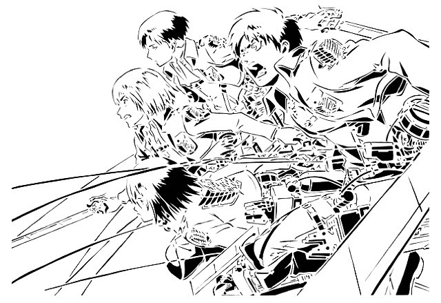 Attack on titan stencil d models download creality cloud