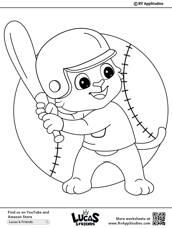 Free printable baseball coloring pages for kids