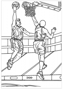 Printable basketball coloring pages for kids