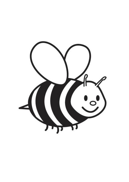 Free prtable bumble bee colorg pages for kids