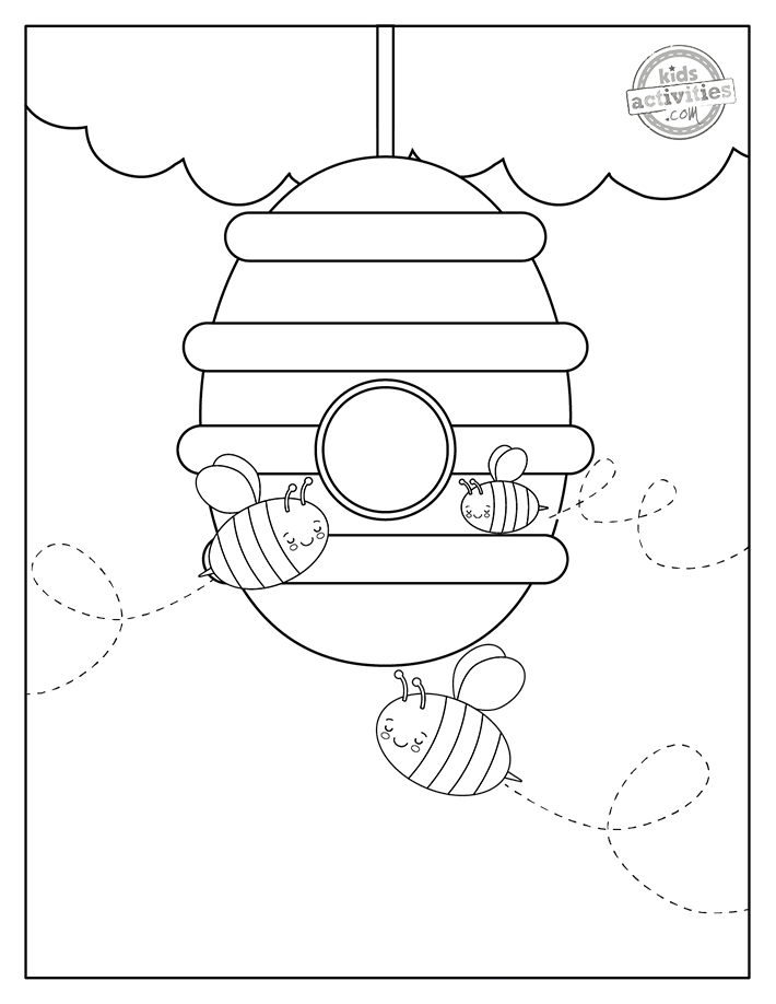 Cute buzzy bee coloring pages for kids kids activities blog