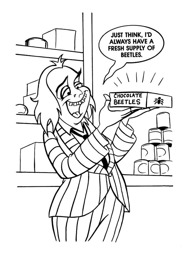 Beetlejuice coloring pages coloring books at retro reprints