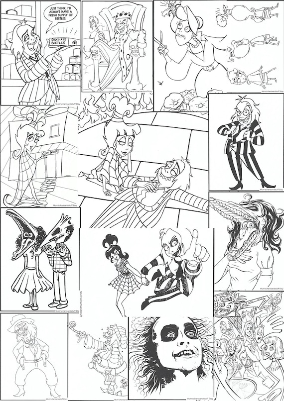 Beetlejuice colouring pages