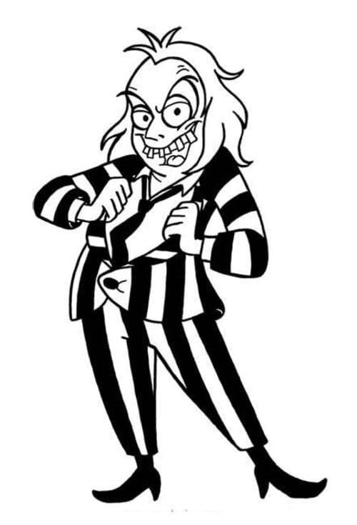 Beetlejuice coloring pages printable for free download