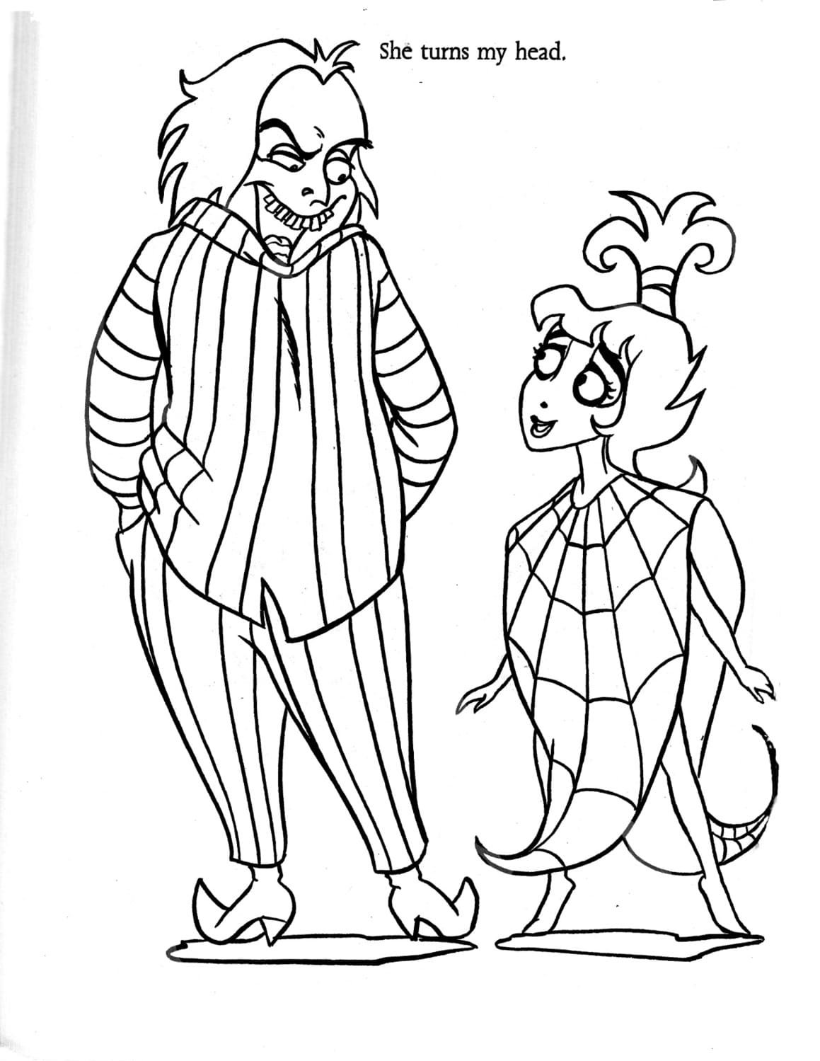 Beetlejuice coloring pages printable for free download