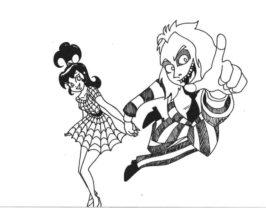 Beetlejuice coloring pages printable for free download