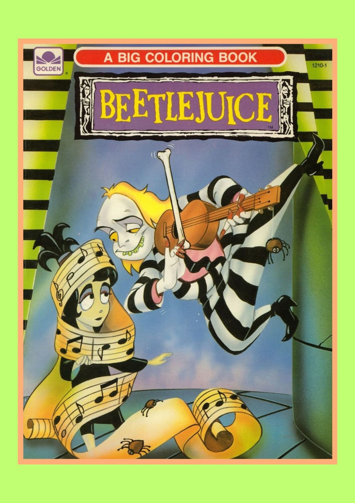 Coloring book beetlejuice printable pdf instant digital download vintage pages to color download now