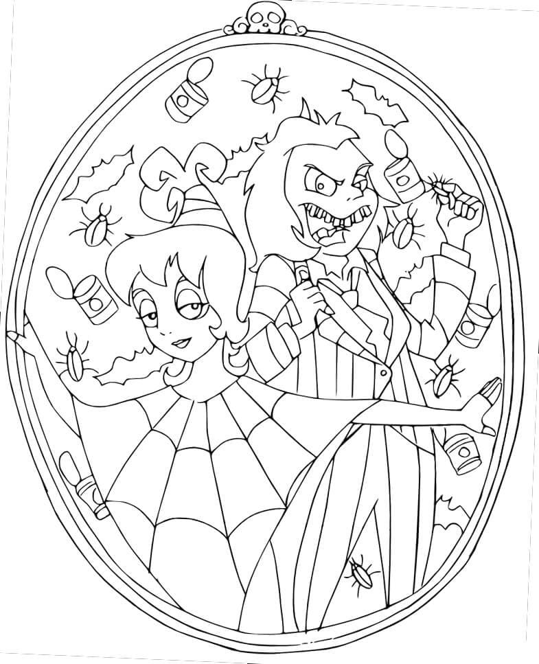 Beetlejuice coloring pages printable for free download