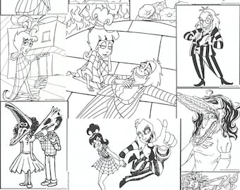 Beetlejuice colouring pages