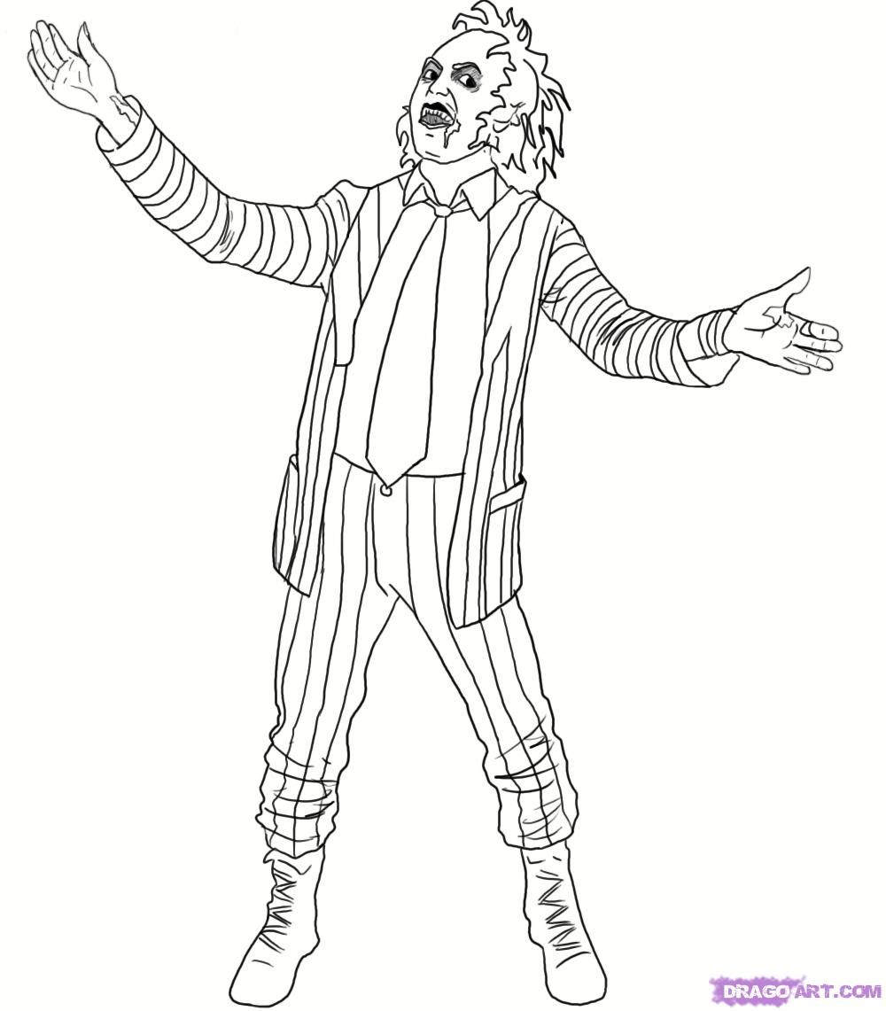 Beetlejuice coloring page halloween coloring pages coloring pages cool coloring pages