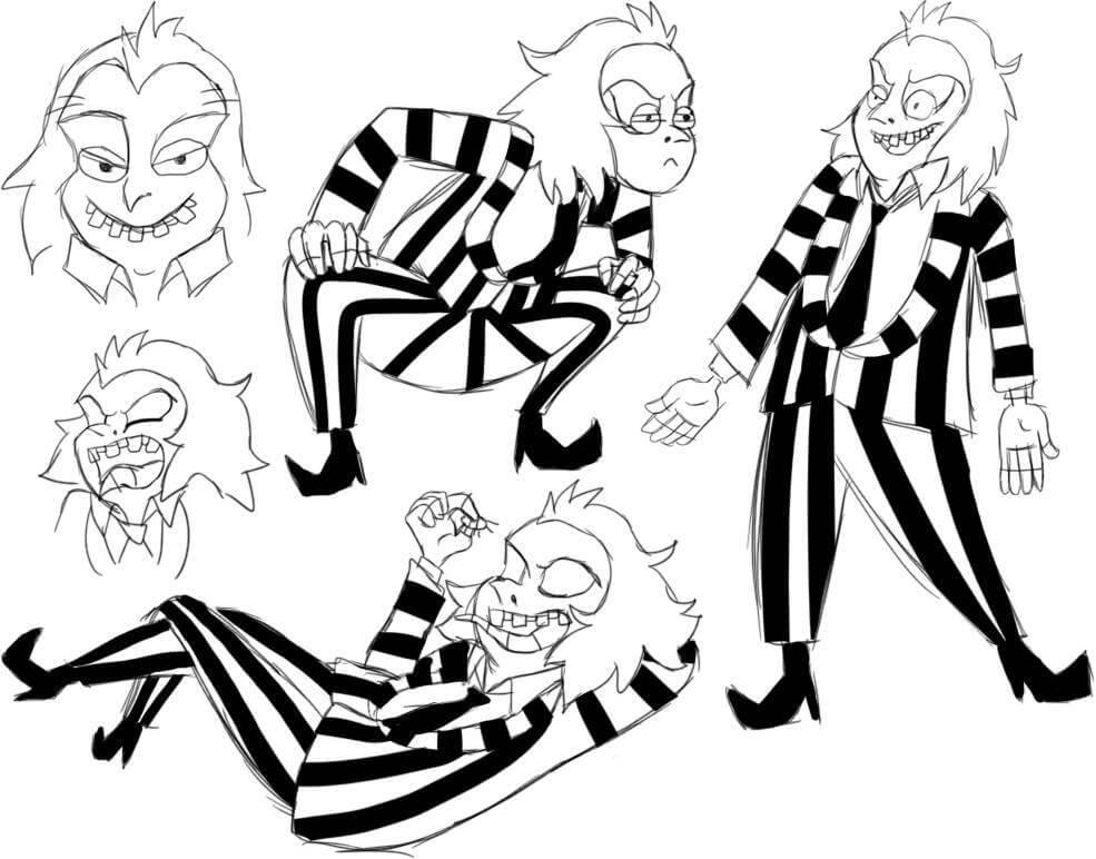 Beetlejuice fãrbung seite